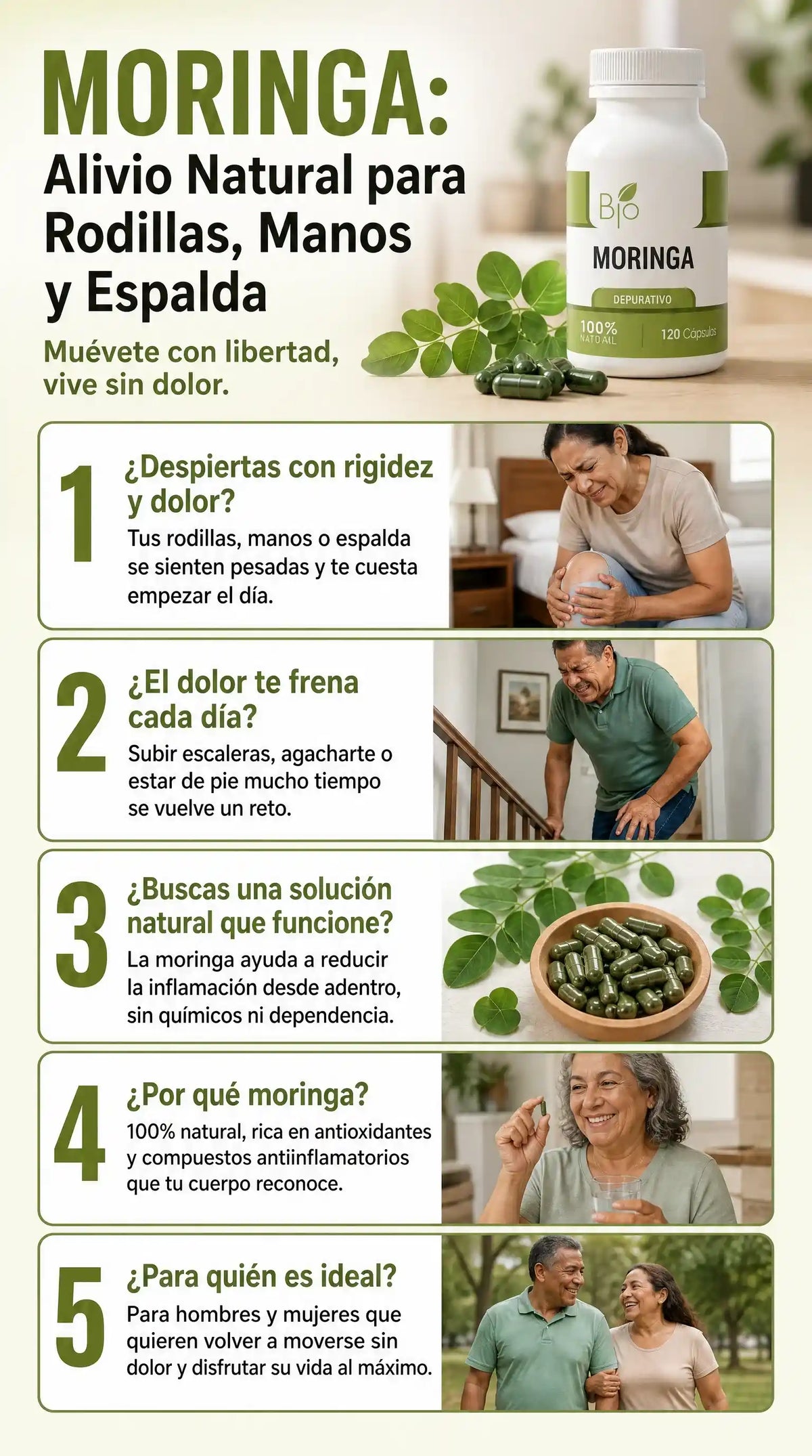 Moringa - Dolor articular / inflamación